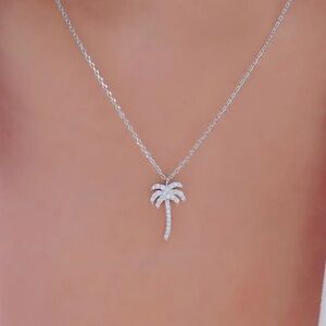 Elegant Palm Tree Pendant Necklace